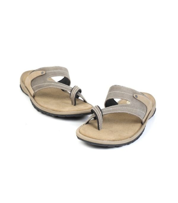 Sandalwood Khaki - Men's Leather Open Sandals