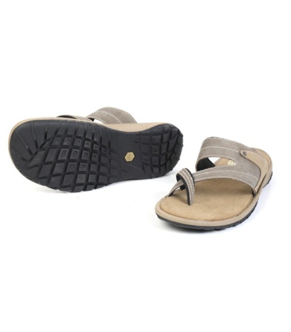 Sandalwood Khaki - Men's Leather Open Sandals