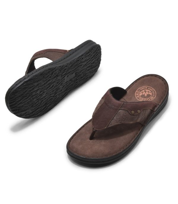 Windwalker RB Brown - Men's Leather Slip-on Sandals