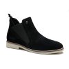 Quartz Black - Ladies Abstract Suede Chelsea Boots