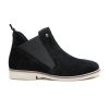 Quartz Black - Ladies Abstract Suede Chelsea Boots