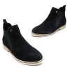 Quartz Black - Ladies Abstract Suede Chelsea Boots