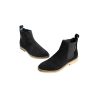 Sunstone Black - Ladies Straight Cut Suede Chelsea Boots