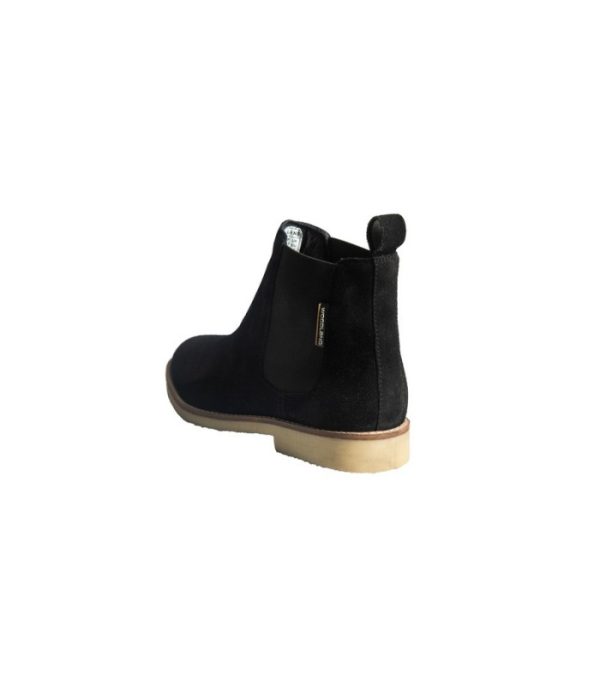 Sunstone Black - Ladies Straight Cut Suede Chelsea Boots