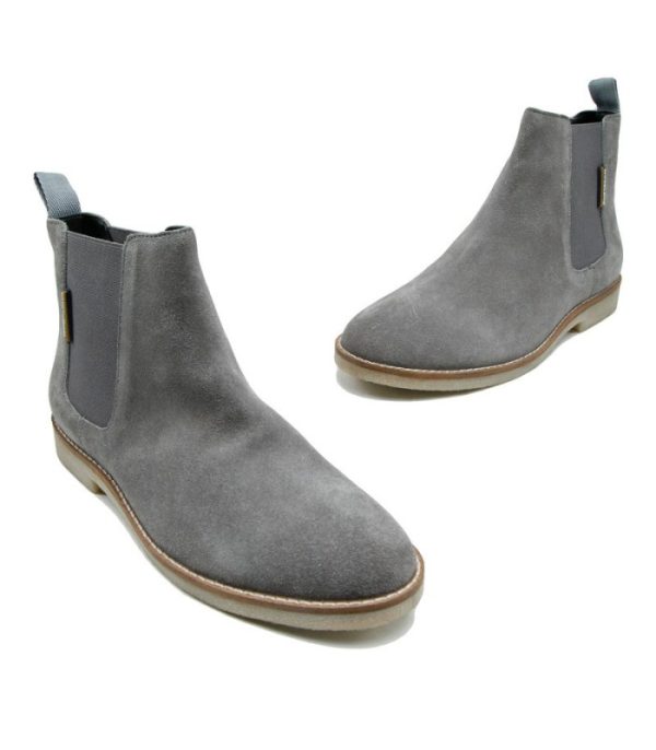 Sunstone Grey - Ladies Straight Cut Suede Chelsea Boots