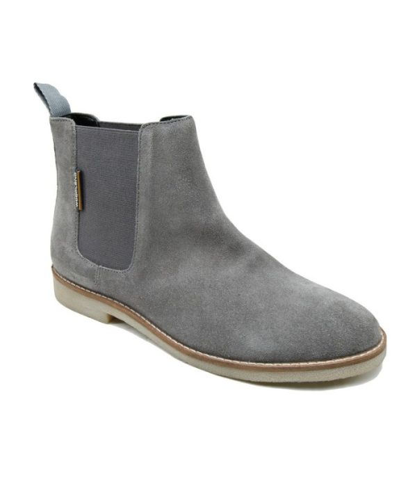 Sunstone Grey - Ladies Straight Cut Suede Chelsea Boots