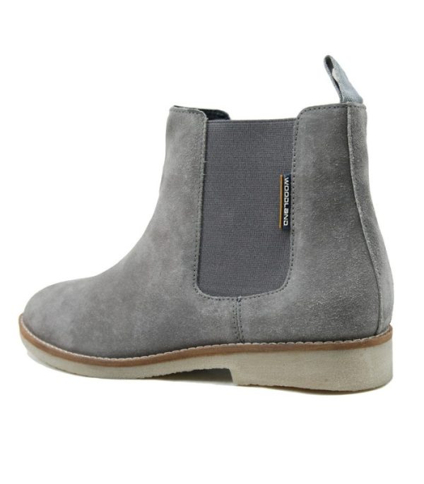 Sunstone Grey - Ladies Straight Cut Suede Chelsea Boots