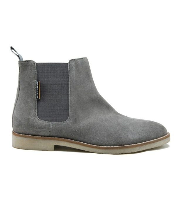 Sunstone Grey - Ladies Straight Cut Suede Chelsea Boots