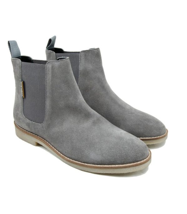Sunstone Grey - Ladies Straight Cut Suede Chelsea Boots